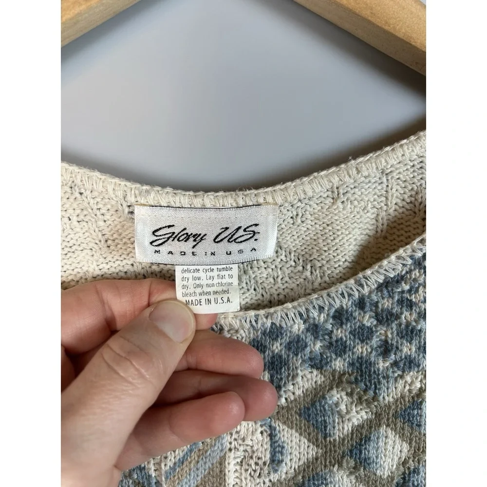 Vintage Glory Us OverSize Knit‎ Pullover Sweater 90s Cottagecore Boho Women's XS - Picture 4 of 8